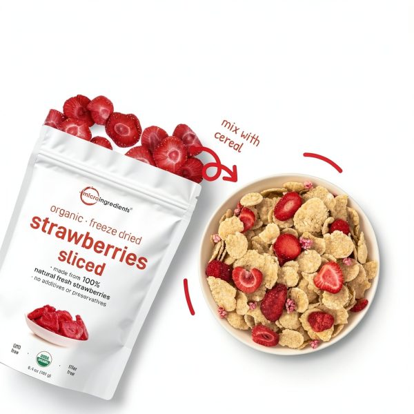 Micro Ingredients Organic Freeze Dried Strawberries Vegan-6