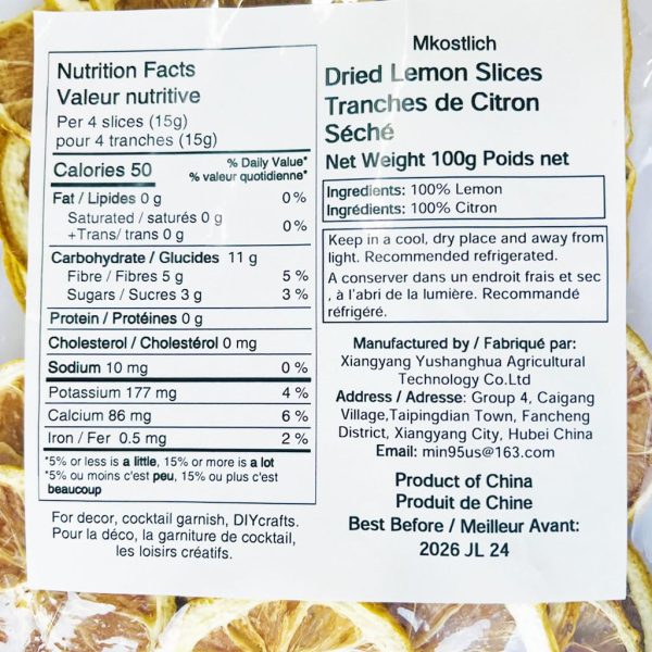 Mkostlich Dried Lemon Slices Natural Vitamin C Fruit Tea-1
