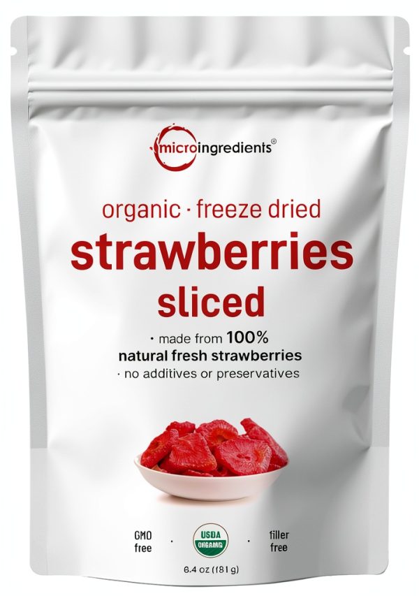 Micro Ingredients Organic Freeze Dried Strawberries Vegan-0