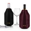 Wine Cooler Sleeve Duo Pack - Perfect for Wine & Champagne Lovers, Multicolor with Classic Black & Rich Burgundy, Stretchable, Flexible, Durable Design, Champagne Cooler Bag - Velfli-2