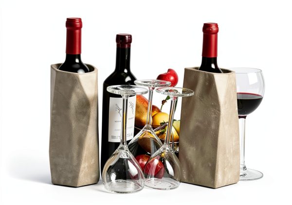 Concrete Wine Chiller Bucket Daquart Gray 0.75L Eco Cooler-6