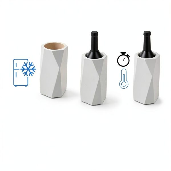 Concrete Wine Chiller Bucket Daquart Gray 0.75L Eco Cooler-2