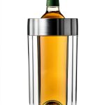 Wine Enthusiast Double Wall Iceless Wine Bottle Chiller – Premium Thermal Insulated Single Bottle Bucket for Tabletop Cooling-0