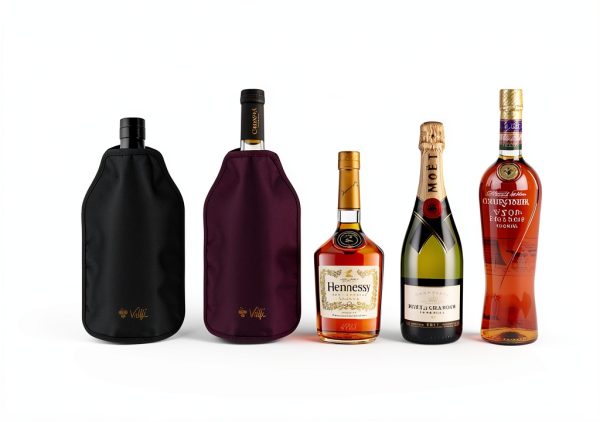 Wine Cooler Sleeve Duo Pack - Perfect for Wine & Champagne Lovers, Multicolor with Classic Black & Rich Burgundy, Stretchable, Flexible, Durable Design, Champagne Cooler Bag - Velfli-4