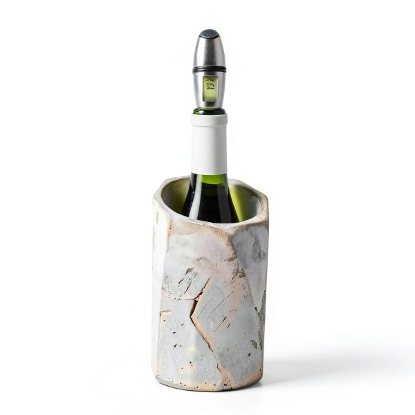 Concrete Wine Chiller Bucket Daquart Gray 0.75L Eco Cooler-3