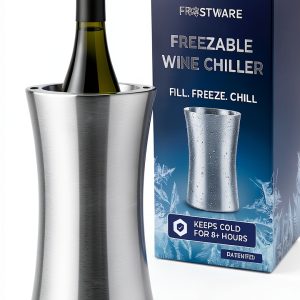 Wine Chiller Bucket JennLee Stainless Steel Double Wall 8hr Freeze-0