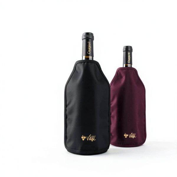Wine Cooler Sleeve Duo Pack - Perfect for Wine & Champagne Lovers, Multicolor with Classic Black & Rich Burgundy, Stretchable, Flexible, Durable Design, Champagne Cooler Bag - Velfli-5