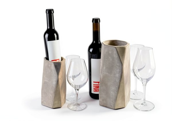 Concrete Wine Chiller Bucket Daquart Gray 0.75L Eco Cooler-8