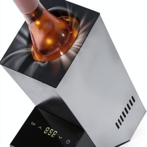 Electric Wine Chiller, Single Bottle Cooler for 750ml Wine or Some Champagne,Stainless Steel Iceless Cooler Keep Cold Up to 24h,Kitchen,Bar and RV Vino Accessory,Gift for Vino Lover-0
