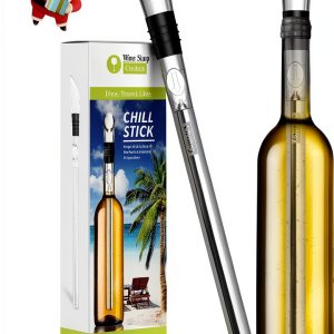 Wine Chiller Stick - 3 in 1 Stainless Steel Wine Bottle Cooler with-0