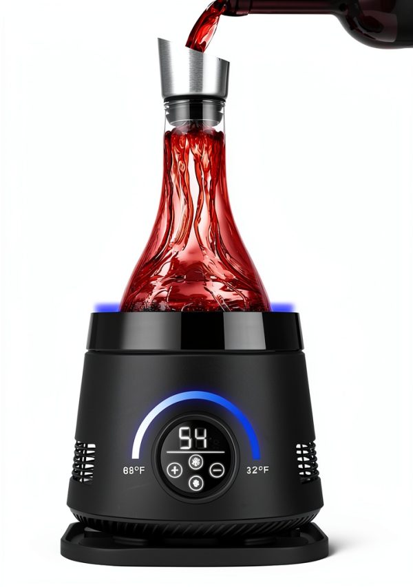 Electric Wine Chiller Cobalance 50oz Decanter with Aerator Black-0