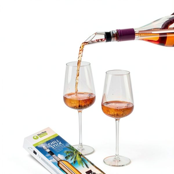 Wine Chiller Stick - 3 in 1 Stainless Steel Wine Bottle Cooler with-3