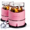 Whiskey Freeze Glasses by Ourokhome Pink 5oz Insulated Tumbler Set-0