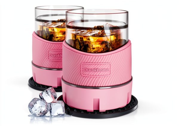 Whiskey Freeze Glasses by Ourokhome Pink 5oz Insulated Tumbler Set-0