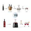 Electric Wine Chiller Cobalance 50oz Decanter with Aerator Black-4