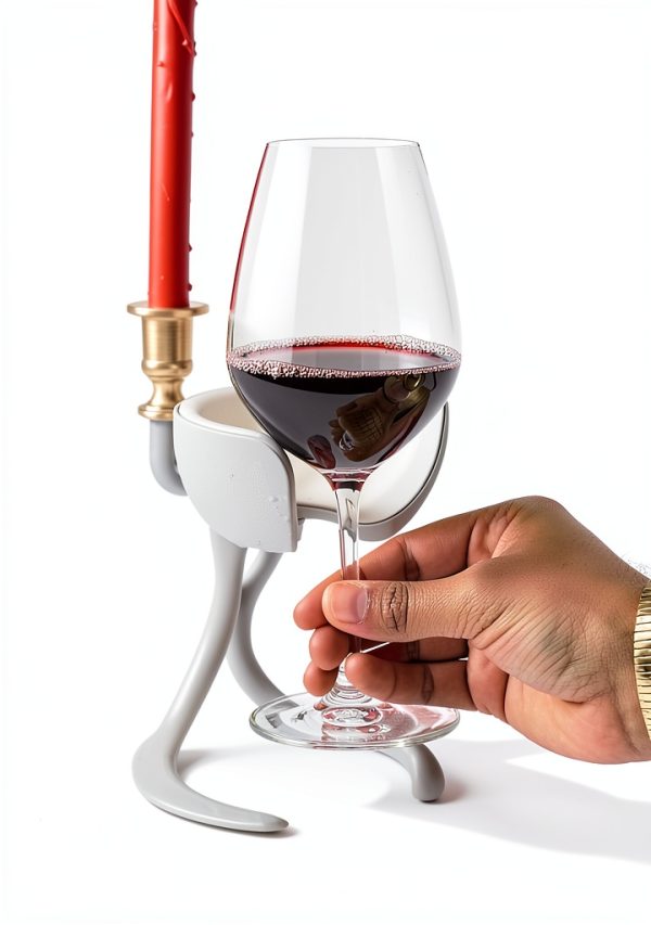 VoChill Stemmed Wine Glass Chiller | Made in USA | Radically cool wine tool – keeps wine perfectly chilled in your glass | Refreezable Chill Cradle actively chills (Quartz, Single VoChill)-7