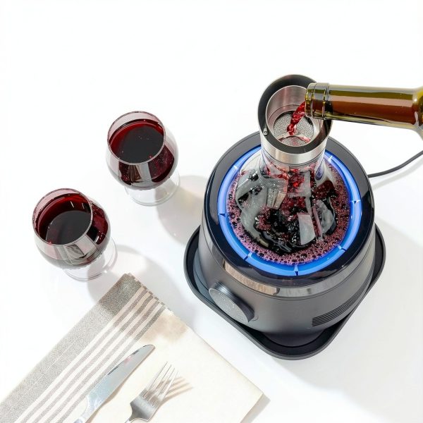 Electric Wine Chiller Cobalance 50oz Decanter with Aerator Black-7