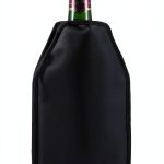 Wine Cooler Sleeve Le Creuset Black Nylon Wine Chiller with Gel Packs-0