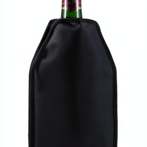 Wine Cooler Sleeve Le Creuset Black Nylon Wine Chiller with Gel Packs-0