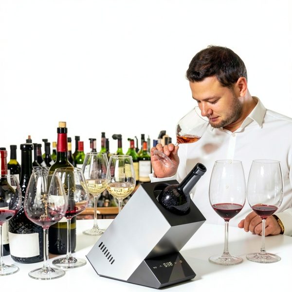 Electric Wine Chiller, Single Bottle Cooler for 750ml Wine or Some Champagne,Stainless Steel Iceless Cooler Keep Cold Up to 24h,Kitchen,Bar and RV Vino Accessory,Gift for Vino Lover-5