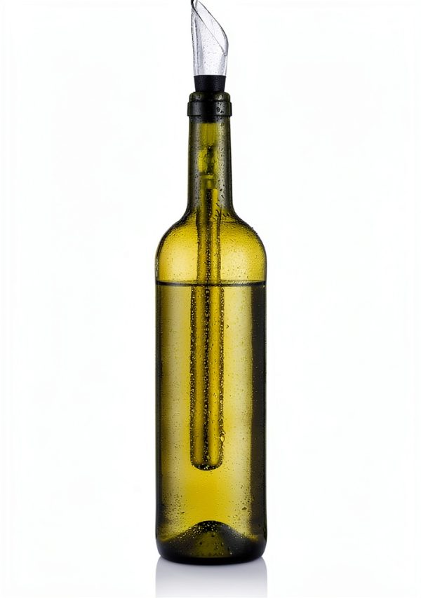YouYah Wine Chiller Stick 3-in-1 Stainless Steel Wine Bottle Cooler Stick,Rapid Iceless Wine Chilling Rod with Aerator and Pourer,Wine Gift-1